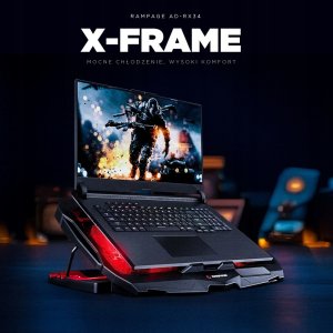 Podstawka chłodząca Rampage AD-RX34 12,1-17" regulowana czarna 8