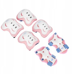 NA0189 ZESTAW LED ŁYŻWOROLKI OCHRANIACZE MOONBEAM BIAŁE ROZM. S(31-34) NILS EXTREME 9