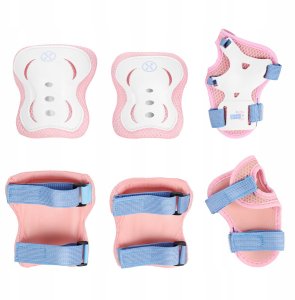 NA0189 ZESTAW LED ŁYŻWOROLKI OCHRANIACZE MOONBEAM BIAŁE ROZM. M(35-38) NILS EXTREME 8