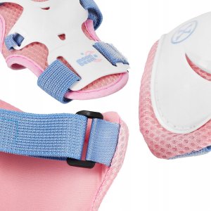 NA0189 ZESTAW LED ŁYŻWOROLKI OCHRANIACZE MOONBEAM BIAŁE ROZM. M(35-38) NILS EXTREME 10