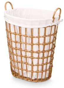 Kosz na pranie z materiałowym wkładem i uchwytami, 58 cm 1