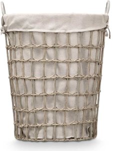 Kosz na pranie z materiałowym wkładem i uchwytami, 58 cm 1