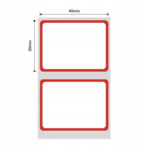 T-pack .NIIMBOT Etykiety Naklejki RFID 40*30mm RAMKA RED 230szt Seria B Oryginalne 2