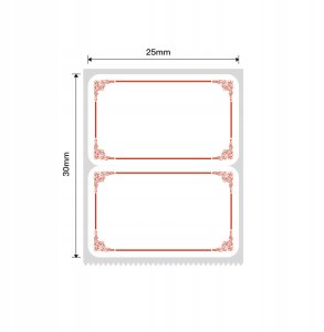 T-pack .NIIMBOT Etykiety Naklejki RFID 40*30mm RAMKA RED 230szt Seria B Oryginalne 4