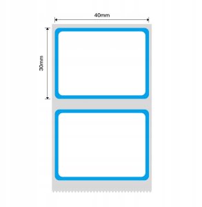 T-pack .NIIMBOT Etykiety Naklejki RFID 40*30mm RAMKA BLUE 230szt Seria B Oryginalne 2