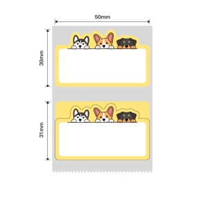 .NIIMBOT Etykiety Naklejki 50*31mm PIESKI 220szt do B21/B3S/B1 Oryginalne 2