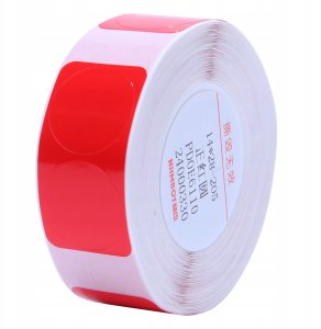T-pack .NIIMBOT Etykiety Naklejki OKRĄGŁE CZERWONE 14x28mm Podwójne 205x do Serii D 5