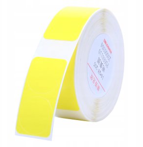 .NIIMBOT Etykiety Naklejki OKRĄGŁE ŻÓŁTE 14x28mm Podwójne 205x do Serii D 1