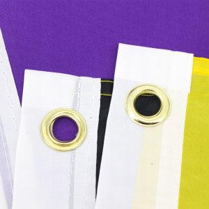 FLAGA TĘCZOWA LGBT DUŻA 90x150cm NIEBINARNOŚĆ F1 3