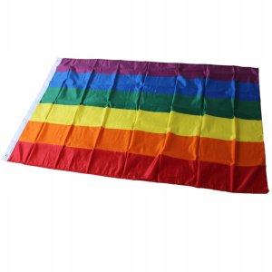 FLAGA TĘCZOWA Tęcza PELERYNA LGBT DUŻA 90x150cm 1