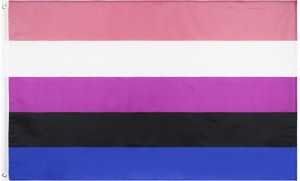 Guirca FLAGA TĘCZOWA LGBT DUŻA 90x150cm GENDERFLUID F4 5