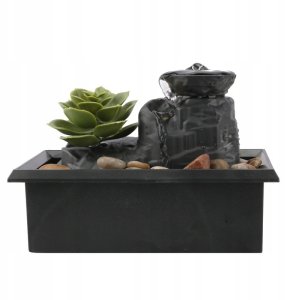 Fontanna DEKORACYJNA WODNA ZEN USB BATERIE na BIURKO Wewnętrzna USPOKAJA 3