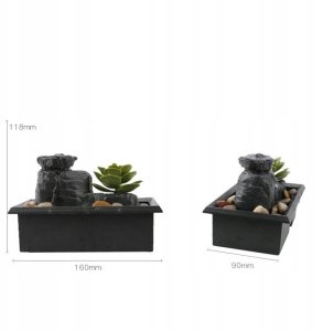 Fontanna DEKORACYJNA WODNA ZEN USB BATERIE na BIURKO Wewnętrzna USPOKAJA 5