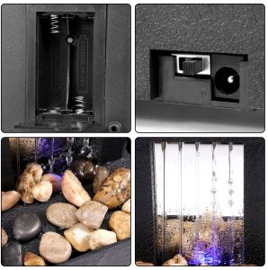 Fontanna DEKORACYJNA WODNA ZEN USB BATERIE na BIURKO Wewnętrzna USPOKAJA 6