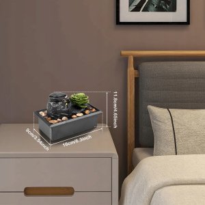 Fontanna DEKORACYJNA WODNA ZEN USB BATERIE na BIURKO Wewnętrzna USPOKAJA 8