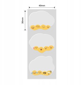 T-pack .NIIMBOT Etykiety Naklejki 41x31mm OKRĄGŁE TRANSPARENT 220szt do B21/B3S/B1 2