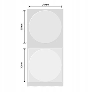 T-pack .NIIMBOT Etykiety Naklejki 31mm OKRĄGŁE TRANSPARENT 210szt do B21/B3S/B1 2