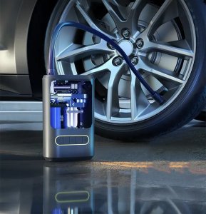 Kompresor Samochodowy Pompka Elektryczna Przenośna Sprężarka Powietrza LED 6