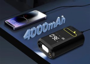 Kompresor Samochodowy Pompka Elektryczna Przenośna Sprężarka Powietrza LED 9