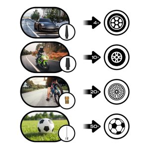 Kompresor Samochodowy Pompka Elektryczna Przenośna Sprężarka Powietrza LED 10