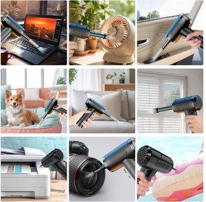 Elektryczna Dmuchawa Sprężone Powietrze Kompresor Do PC Air Duster do Kurzu 3