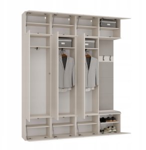 Garderoba HAGA IV 3Sz1W KASZMIR 3x Szafa + Wieszak 2