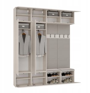 Garderoba HAGA IV 2Sz2W KASZMIR 2x Szafa + 2x Wieszak 2