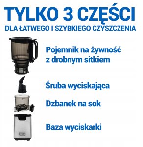 TESLA SlowJuicer SJ770 XXL Deluxe wolnoobrotowa wyciskarka do soków 6