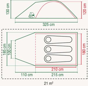 Namiot turystyczny Coleman Darwin 3 Plus BlackOut 15