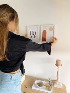 Ramka Deknudt S66KF1 P1 30x30 drewno biały z passepartout 7