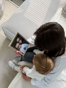Ramka Deknudt S41JD1 30x30 drewno srebrny wąska listwa 6