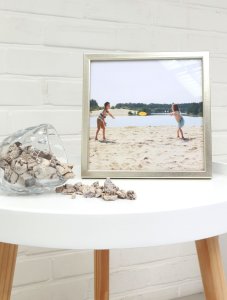 Ramka Deknudt S41JD1 30x30 drewno srebrny wąska listwa 7