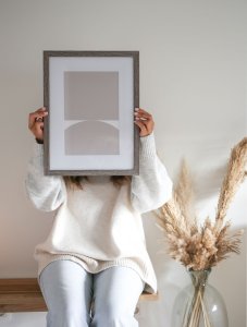 Deknudt S66KH3 P1 DIN A3 29,7x42 Holz grau mit Passepartout 6