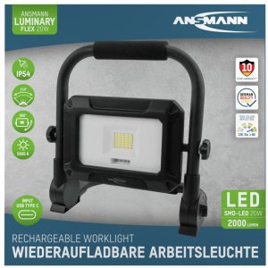 Ansmann Ansmann FL20W-R 20W/2000lm wiederaufladbarer LED Strahler 11