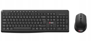 Klawiatura + mysz C-Tech C-TECH klawiatura z myszą WLKMC-04 Bezprzewodowy zestaw 2.4GHz CZ czarny 2