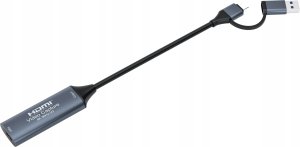 System przekazu sygnału AV PremiumCord HDMI capture/grabber do nagrywania sygnału wideo/audio do komputera s konektorem USB3.0 i USB-C 8