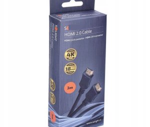 Solight HDMI kabel s Ethernetem, HDMI 2.0 A konektor - HDMI 2.0 A konektor, blistr, 3m 1