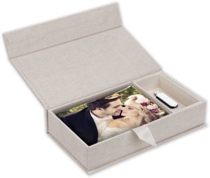 ZEP Box USB Lodi D     23x12,5x5 Leinen Box für Fotos/USB  BY546D 2