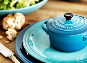 Le Creuset Stoneware Set of 4 petite Casseroles 10x5cm ocean 12