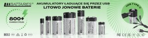 Akumulator LiiBatteries CR123A 750mAh bl./2szt USB-C 3