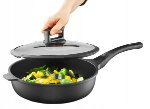 PATELNIA 32858 ENZO 28cm GŁĘBOKA + POKRYWKA 3