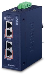PLANET IPOE-270 switch obsługa PoE Niebieski 1