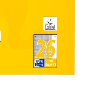 Oxford Collegeblock A4+220x295mm 80 Bl. Kariert Rand weiß R 4