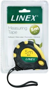 LINEX Rollmaßband 5 m cm- und Zoll-Skala flexibler 2