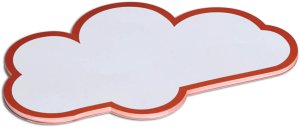 MAUL Moderationskarten Wolke, 14 x 23 cm, 20 St./Pack weiß 1