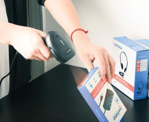 MANHATTAN 2D LED Barcodescanner 320mm 1,4m USB-Kabel schwarz 6