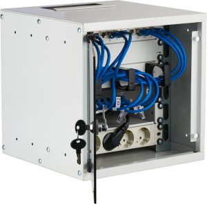 EFB 10" Wandgehäuse 6HE Tiefe 300mm 1-teilig RAL7035 2