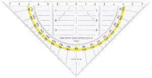 ARISTO Geodreieck 16cm mit Facette und Tuschenoppen 10 Stk. 1