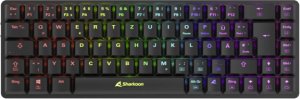 Sharkoon Gaming Tastatur PureWriter W65  schwarz-rot      DE 1