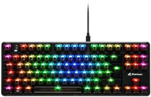 Sharkoon Gaming Tastatur Crystal Shark   schwarz          DE 3